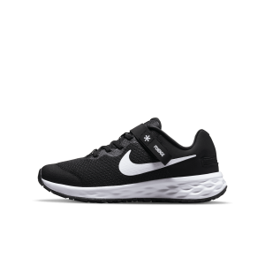 Sapatilhas de running para estrada fáceis de calçar/descalçar Nike Revolution 6 FlyEase Júnior - Preto