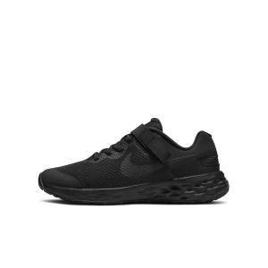 Sapatilhas de running para estrada fáceis de calçar/descalçar Nike Revolution 6 FlyEase Júnior - Preto