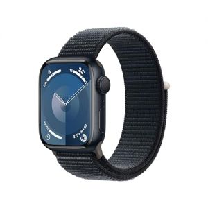 Apple Watch Series 9 [GPS] Smartwatch con Caja de Aluminio en Color Medianoche de 41 mm y Correa Loop Deportiva Color Medianoche. Monitor de entreno
