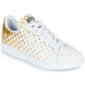 Adidas Originals Stan Smith W Zapatillas Moda Mujeres Blanco/Pois/Dorado - 38 - Zapatillas Bajas Shoes